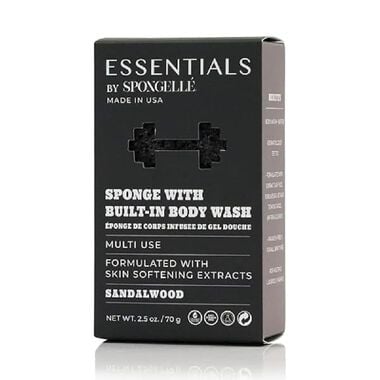 Essentials Men's Sandalwood Body Wash Infused Buffer (Multi Use) faces essentials men s sandalwood body wash infused buffer multi use