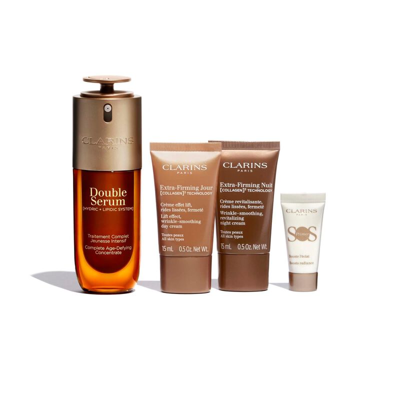 clarins double serum & extrafirming routine
