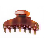 Hair Clip - Brown faces hair clip brown