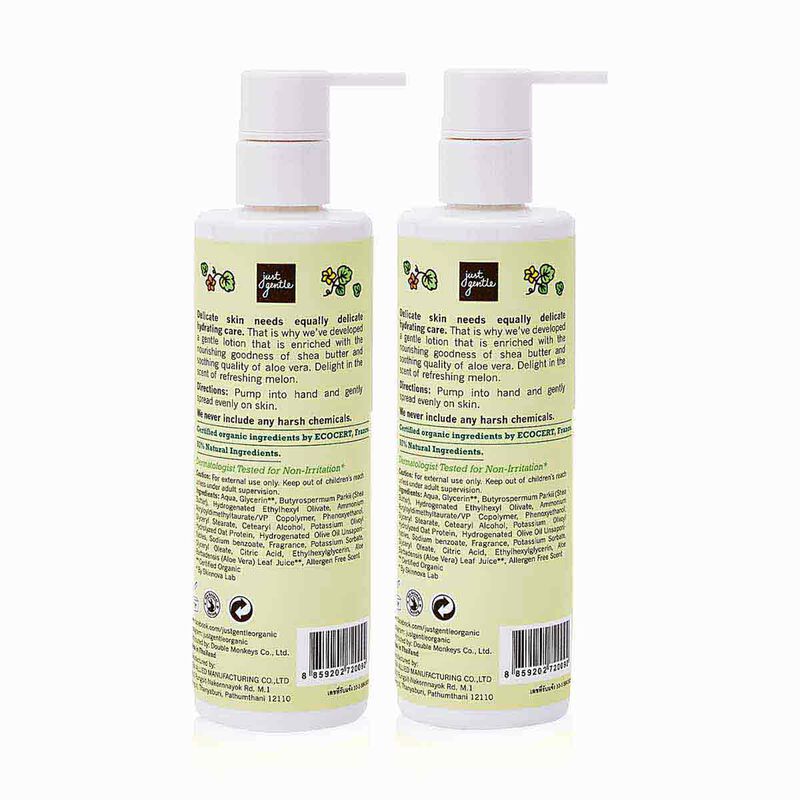 just gentle baby face & body lotion melon twin pack