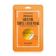 faces premium gold foil triple layer mask