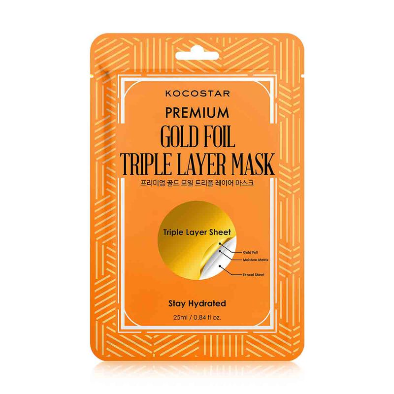 kocostar premium gold foil triple layer mask