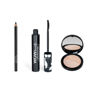 Khol Design Extrem 990 Black Aswad x Curl Revolution Mascara x Noor Highlighter Powder faces khol design extrem 990 black aswad x curl revolution mascara x noor highlighter powder