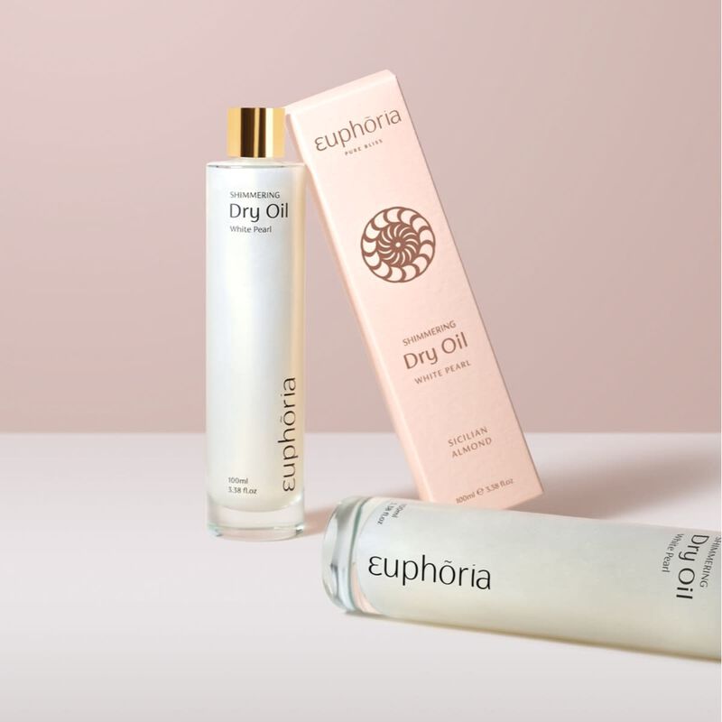 euphoria dry body oil white pearl