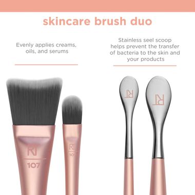 faces skincare brush duo