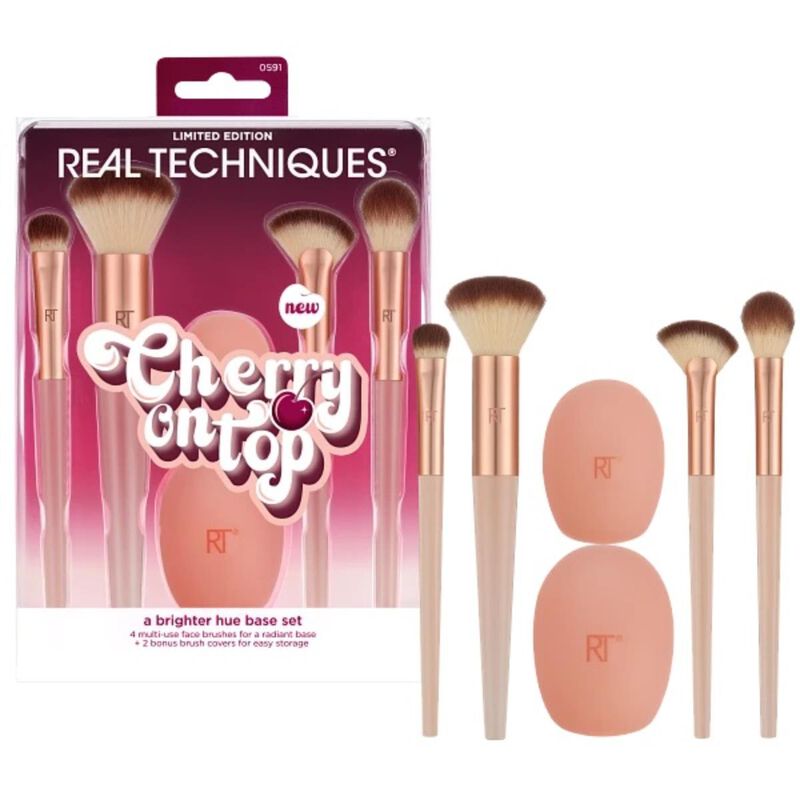real techniques cherry on top a brighter hue base kit  6 piece