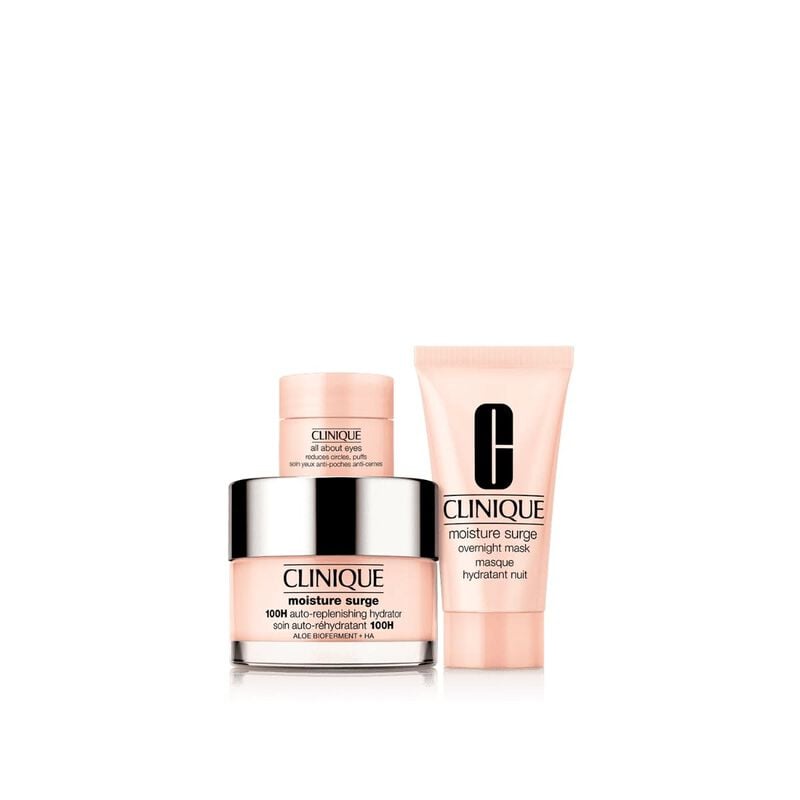 clinique hydrate + glow: moisture surge set for allover dewy hydration