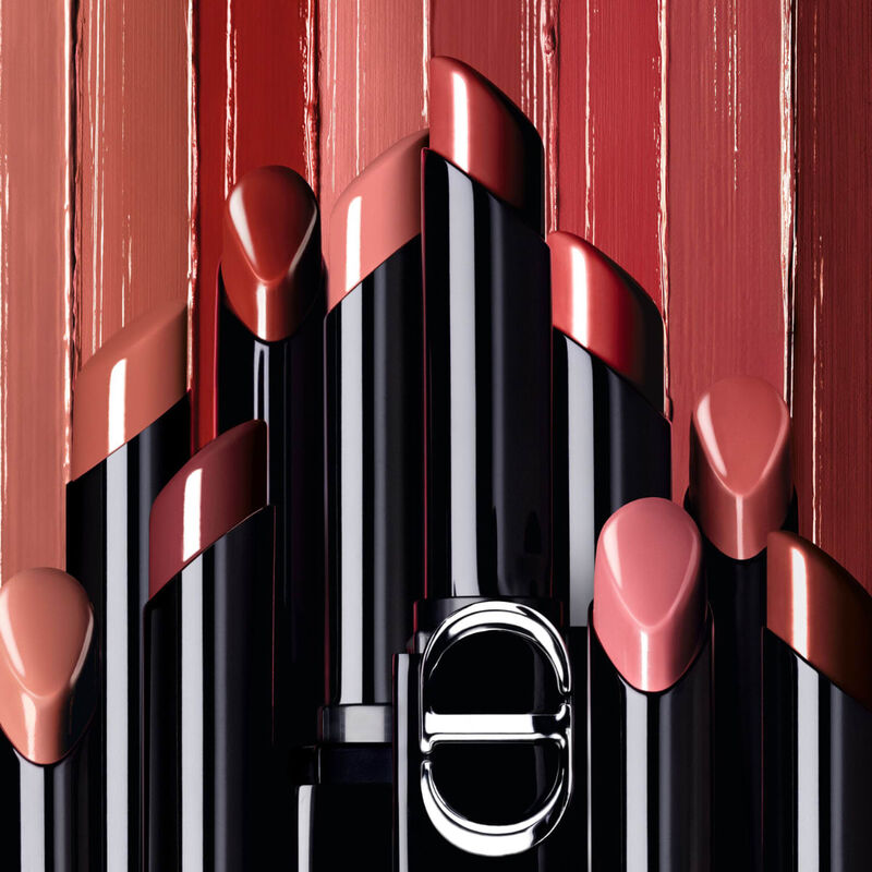 dior rouge on stage ultra longwear lipstick with a shine finish