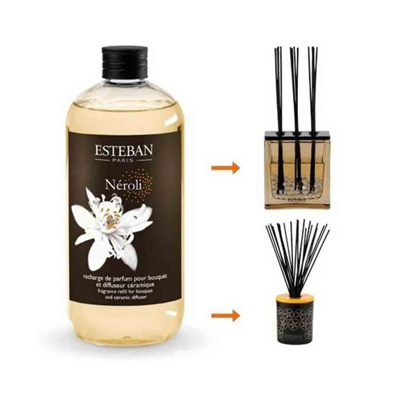 استيبان باريس عبوة إعادة تعبئة عطر برائحة النيرولي لباقة العيدان و السيراميك 500مل