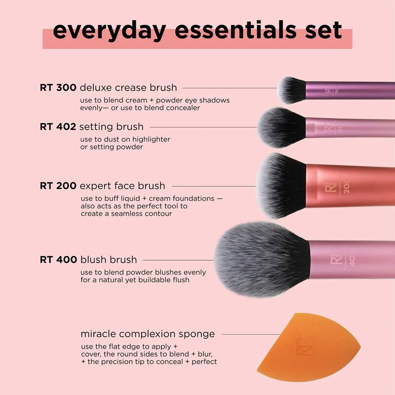 real techniques everyday essentials + sponge kit