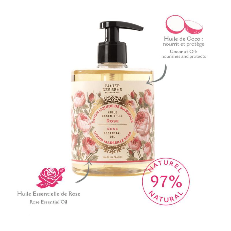 panier des sens essentials soap rose liquid marseille