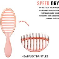 Dry Detangler Osmosis Collection - Coral Unisex Hair Brush faces dry detangler osmosis collection coral unisex hair brush