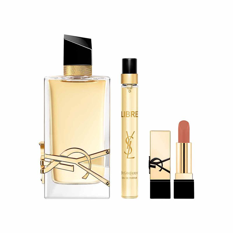 yves saint laurent libre edp and mini rouge pur couture nude muse set