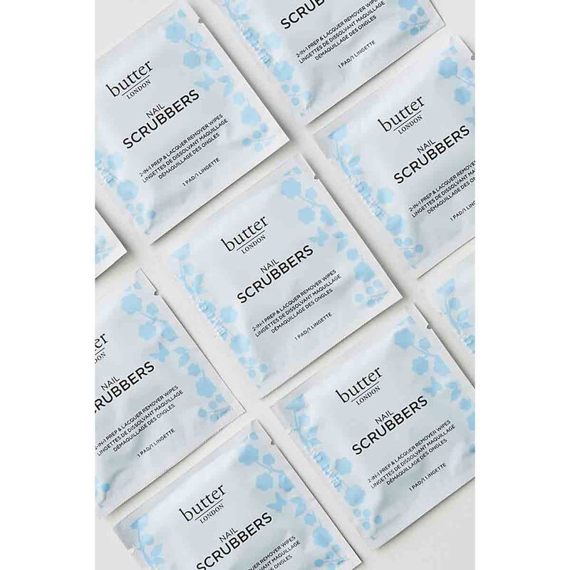 butter london scrubbers&trade; 2in1 prep & remover wipes