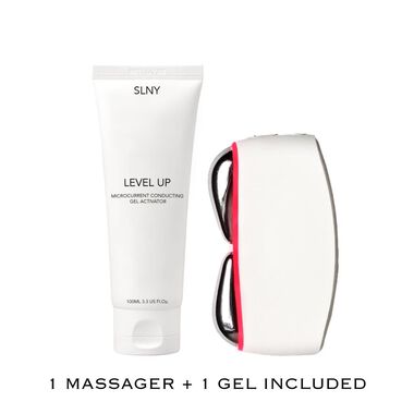 faces level up microcurrent   red led face   neck massager