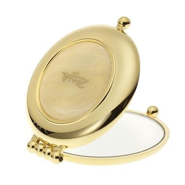 Golden Handbag Double Mirror faces golden handbag double mirror