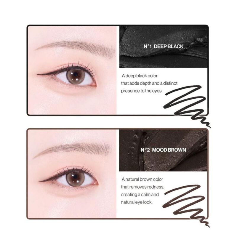 unleashia easy glide flat eyeliner no.2 mood brown