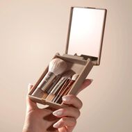 New Nudes 2.0 On-The-Glow Mini Brush Kit + Mirrored Compact, 6 Piece Set faces new nudes 2 0 on the glow mini brush kit mirrored compact 6 piece set