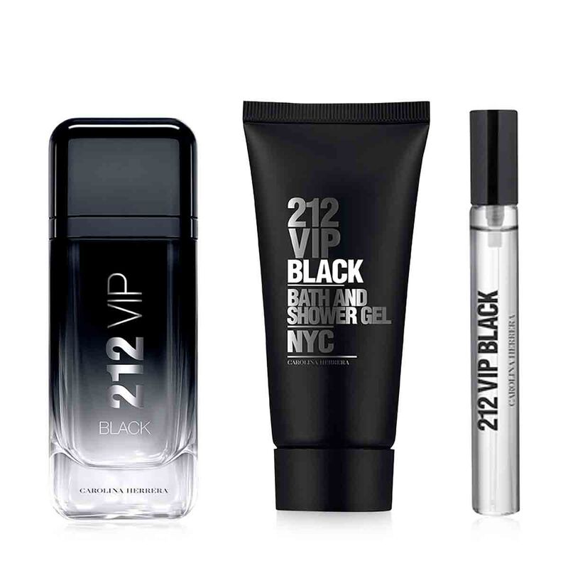 carolina herrera 212 vip black gift set for men