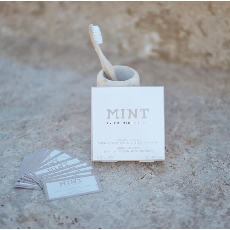 mint by dr. mintcheva hollywood smile whitening strips  14 days treatment