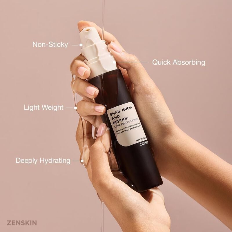 zenskin snail mucin and peptide skin revive essence