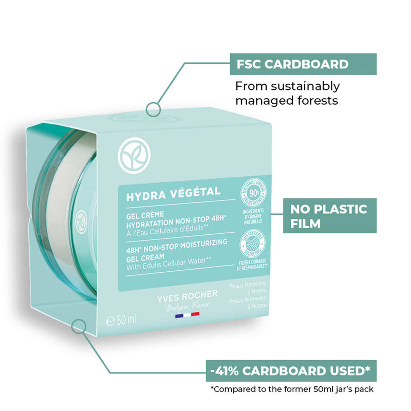 yves rocher كريم جل مرطب بدون توقف لمدة 48 ساعة 50 مل