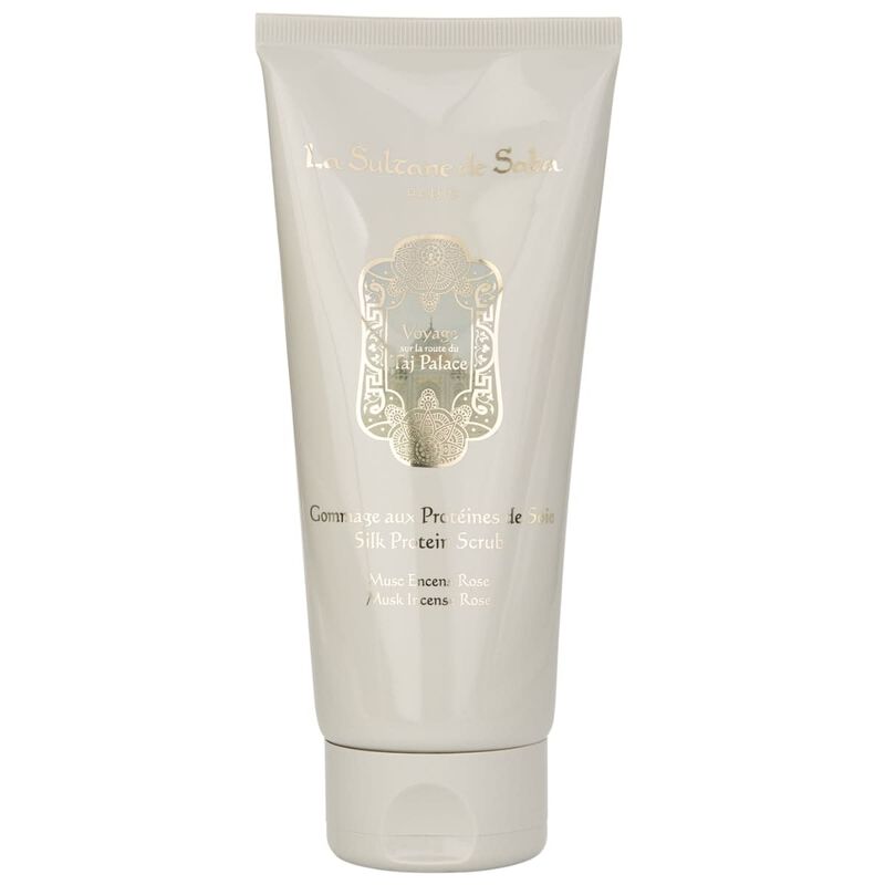 la sultane de saba rose musk incense silk protein scrub