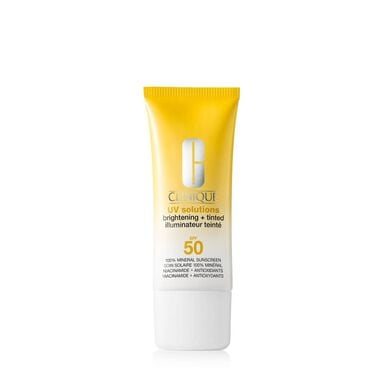 UV Solutions Brightening + Tinted Sunscreen Broad Spectrum SPF 50/PA+++ faces uv solutions brightening tinted sunscreen broad spectrum spf 50 pa