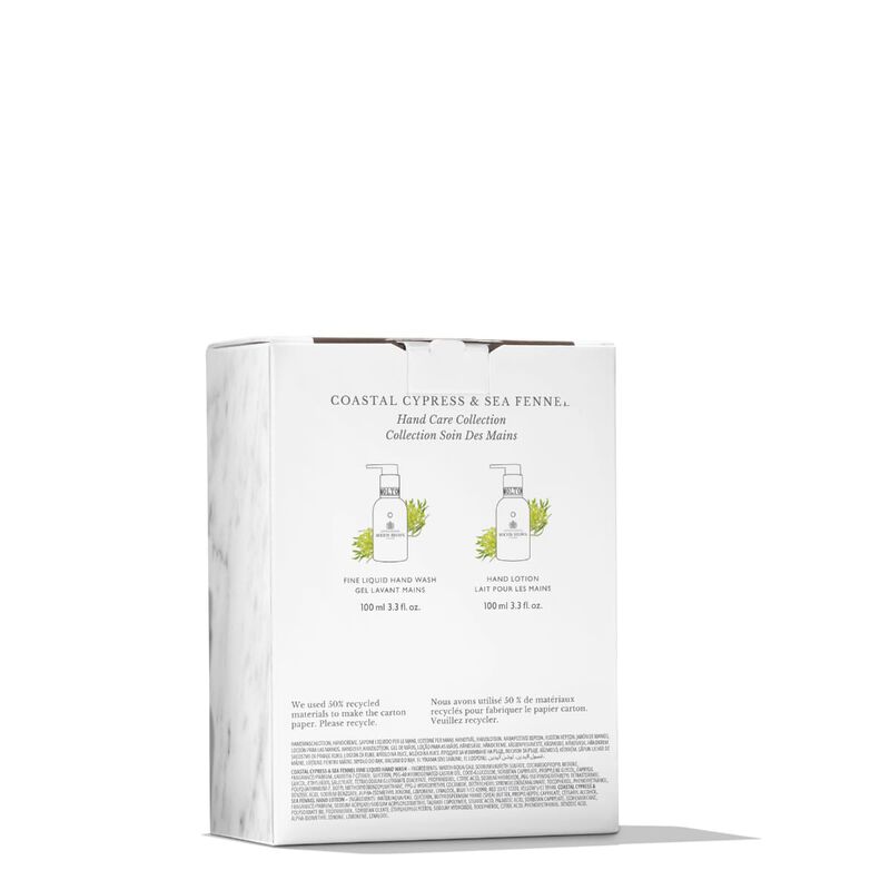 molton brown coastal cypress & sea fennel hand care collection