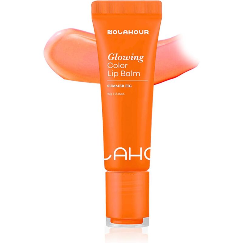 nolahour summer fig glowing color lip balm nourishing, shining, moisturizing