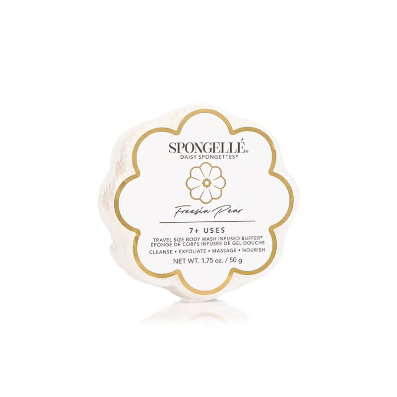spongelle daisy collection freesia pear body wash infused spongette (7+ uses)