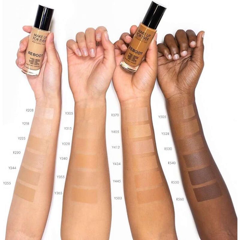 make up for ever reboot  y255 revitalizing foundation pomp 30 ml