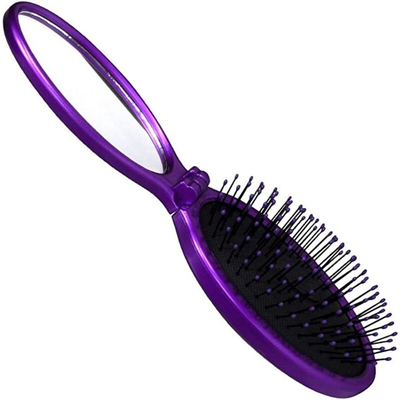 وت براش فرشاة شعر بوب اند جو وفك تشابك الشعر مع مرآة من ويت براش  ارجواني