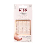 faces kiss salon acrylic nude french nails kan01