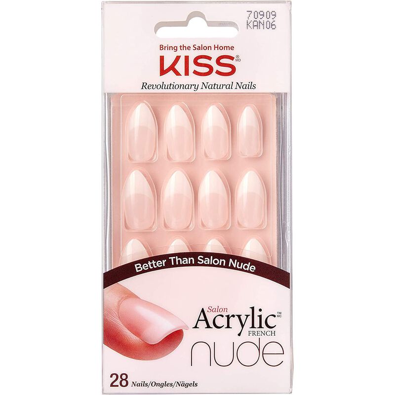 كيس kiss acrylic nude nails  kan06