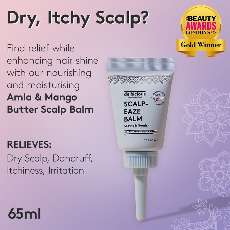delhicious scalpeaze scalp balm amla berry & mango butter
