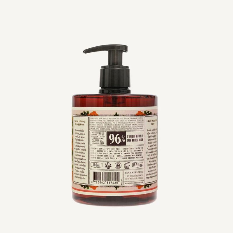 panier des sens absolutes rose geranium liquid marseille soap