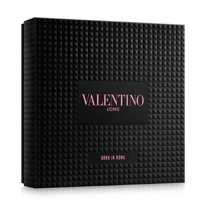 فالنتينو مجموعة بورن إن روما أو دو تواليت للرجال مع عطر بحجم مناسب للسفر