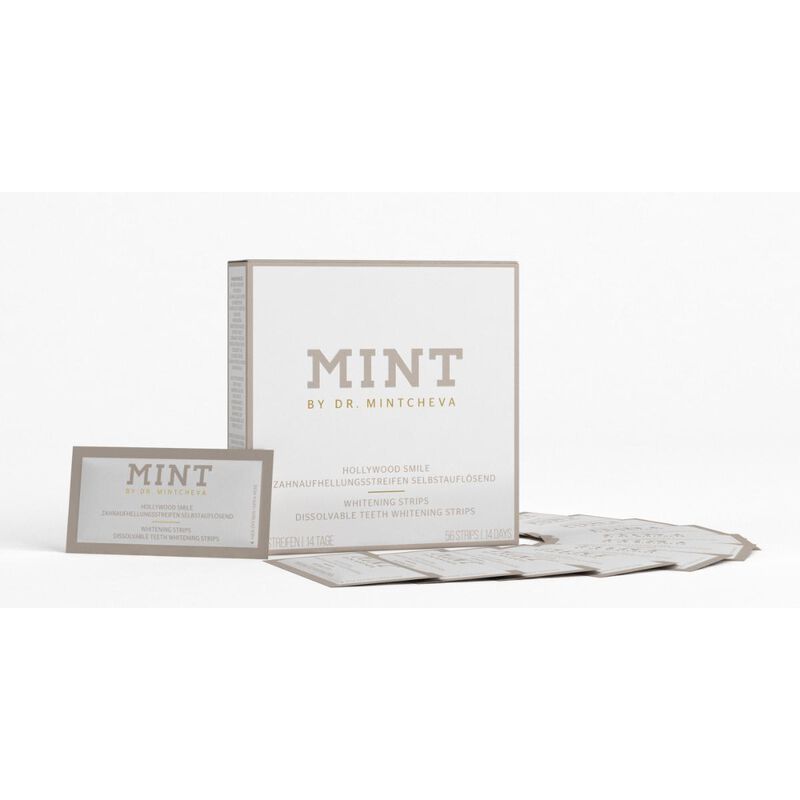 mint by dr. mintcheva hollywood smile whitening strips  14 days treatment