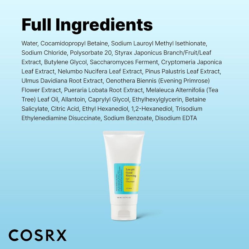 cosrx cosrx low ph good morning gel cleanser 150ml