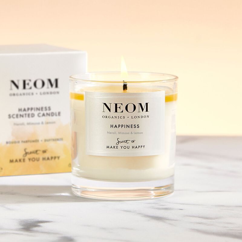neom organics scented candle 1 wick happiness