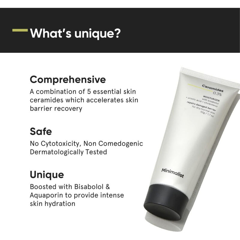minimalist ceramides 0.3% bisabolol dry face cream