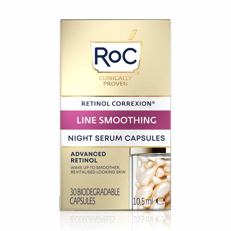roc retinol correxion line smoothing night serum