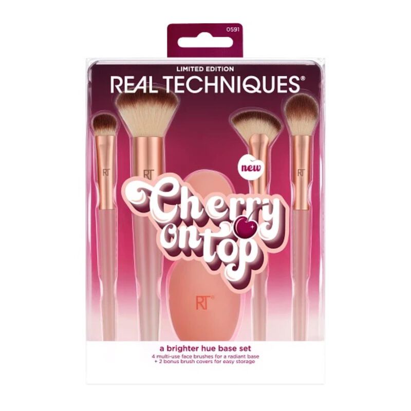 real techniques cherry on top a brighter hue base kit  6 piece