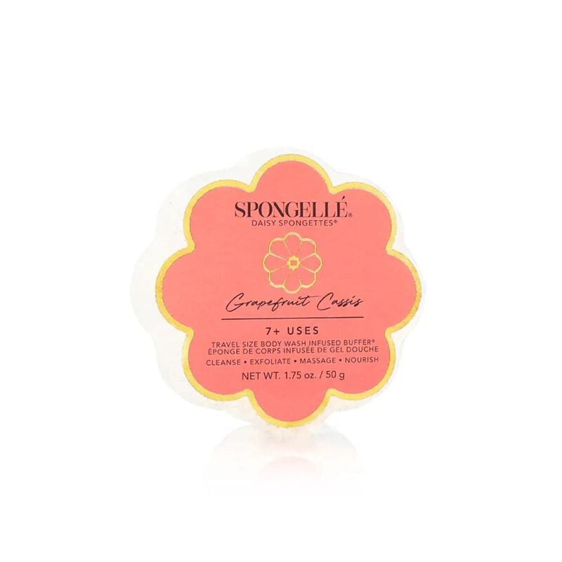 spongelle daisy collection grapefruit cassis body wash infused spongette (7+ uses)