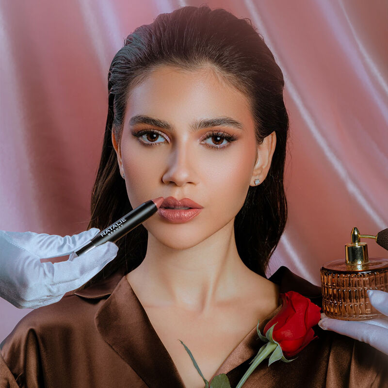 ناتالي بيوتي أحمر الشفاه لب لاش سلك مطفي