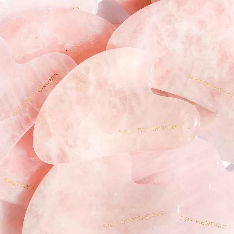 salt by hendrix rose quartz gua cha