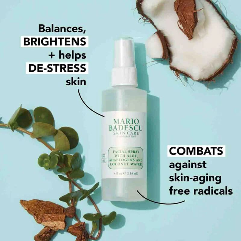 ماريو باديسكو facial spray with aloe, adaptogens and coconut