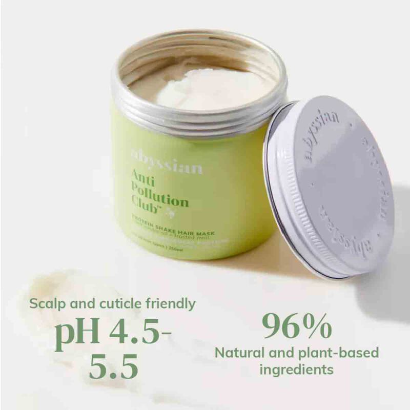 abyssian protein shake hair mask