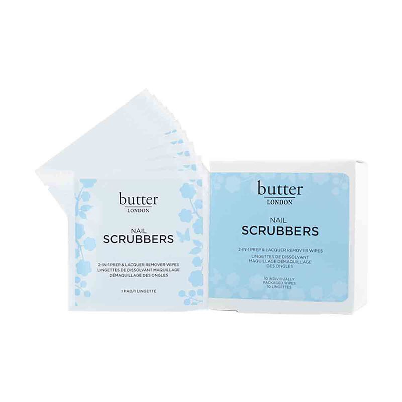 butter london scrubbers&trade; 2in1 prep & remover wipes